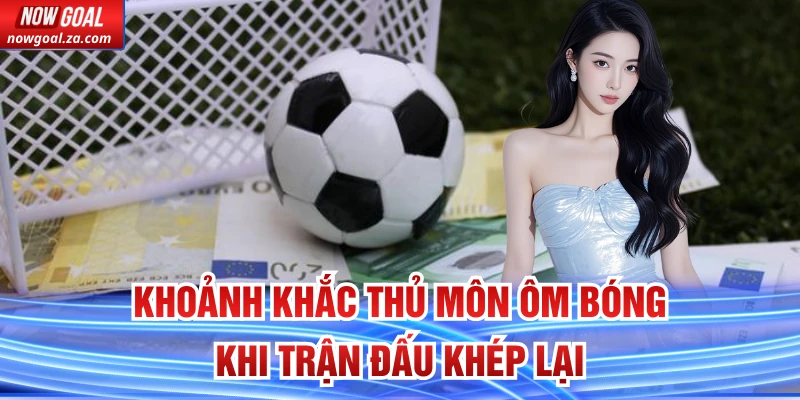 Khoảnh khắc thủ môn ôm bóng khi trận đấu khép lại